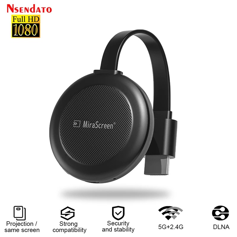 GENERALE - Dongle d'Affichage Sans Fil Mirascreen G38 5G – Miracast AirPlay DLNA, Récepteur WiFi HDMI, TV Stick pour IOS et Android