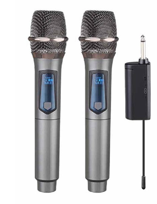GENERALE - Double Microphone Pro sans fil Rechargeable avec Batterie au Lithium