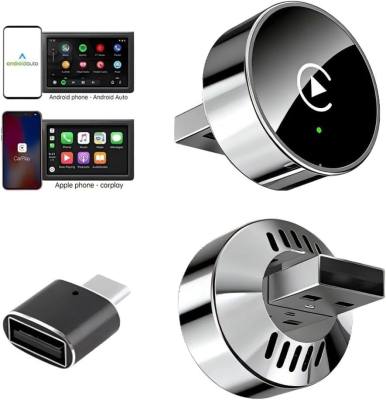 GENERALE - DriveLink 2-in-1 Pro – Adaptateur CarPlay & Android Auto Sans Fil (Plug & Play)