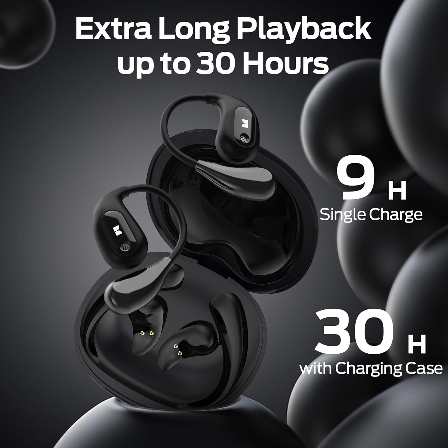 Écouteurs de Sport Sans Fil Monster Open Ear AC210 – Oreille Libre, Bluetooth 5.4 et Son Stéréo HD5image-2