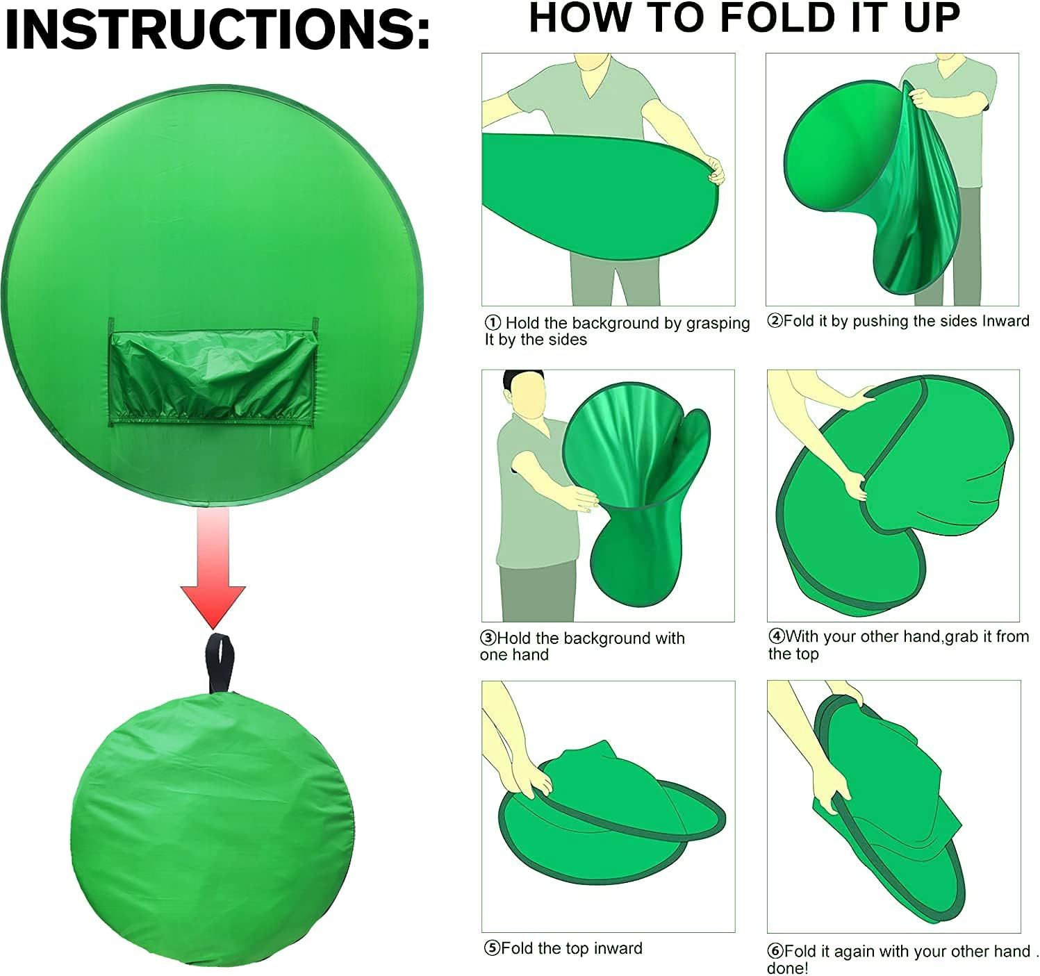 Écran Vert pour Chaise 142cm — Fond Vert Pliable & Portatif pour Visioconférence Professionnelle5 image 3