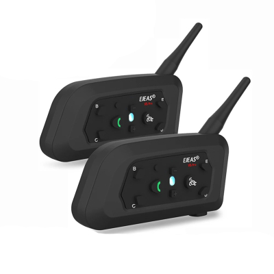 GENERALE - EGuitar AS V6 PRO + BT 1200 : Oreillette Bluetooth Moto - Kit Mains Libres 6 Motards