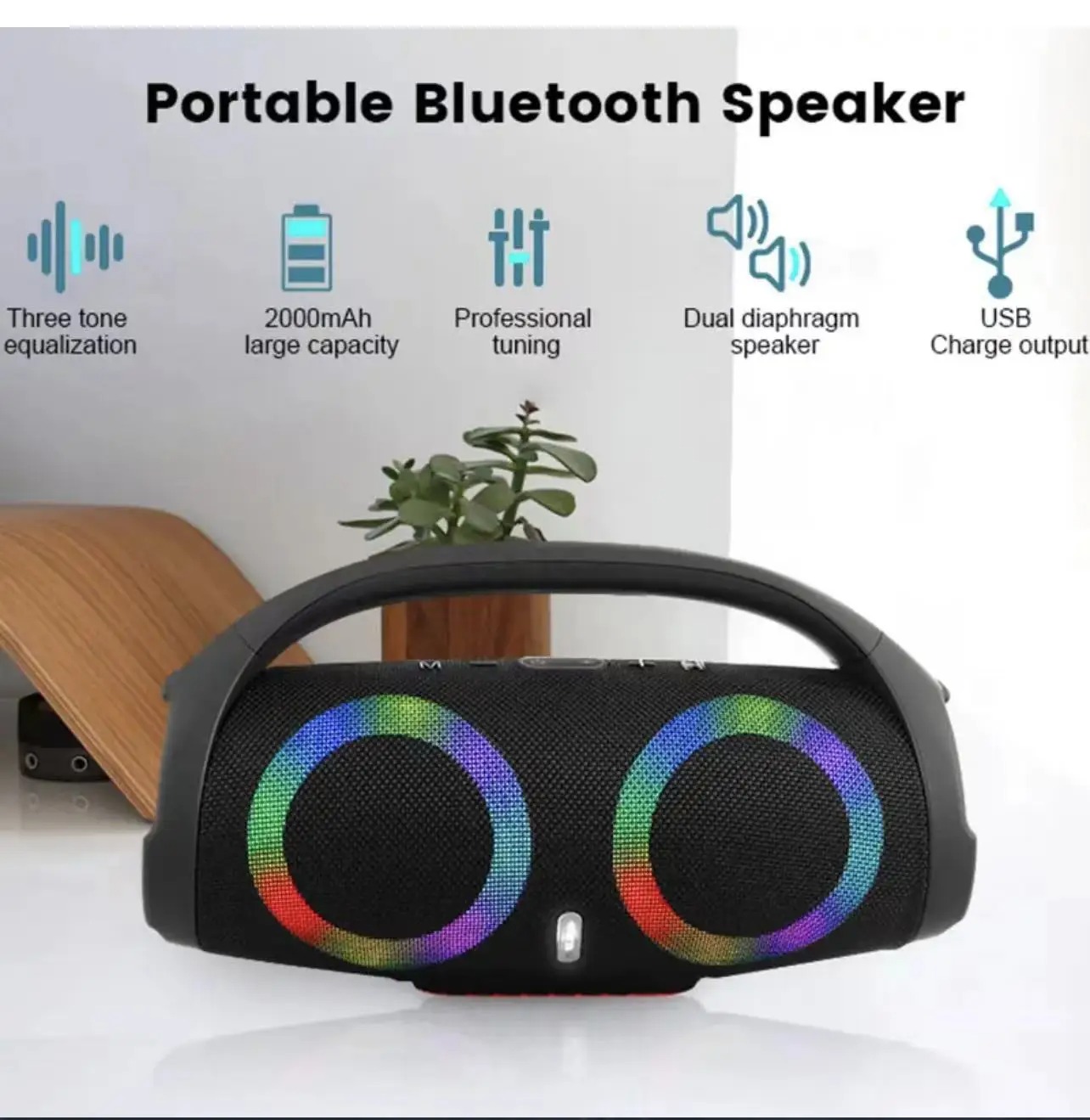 Enceinte Bluetooth 100W Portable et Étanche - Son Surround 360 image 3