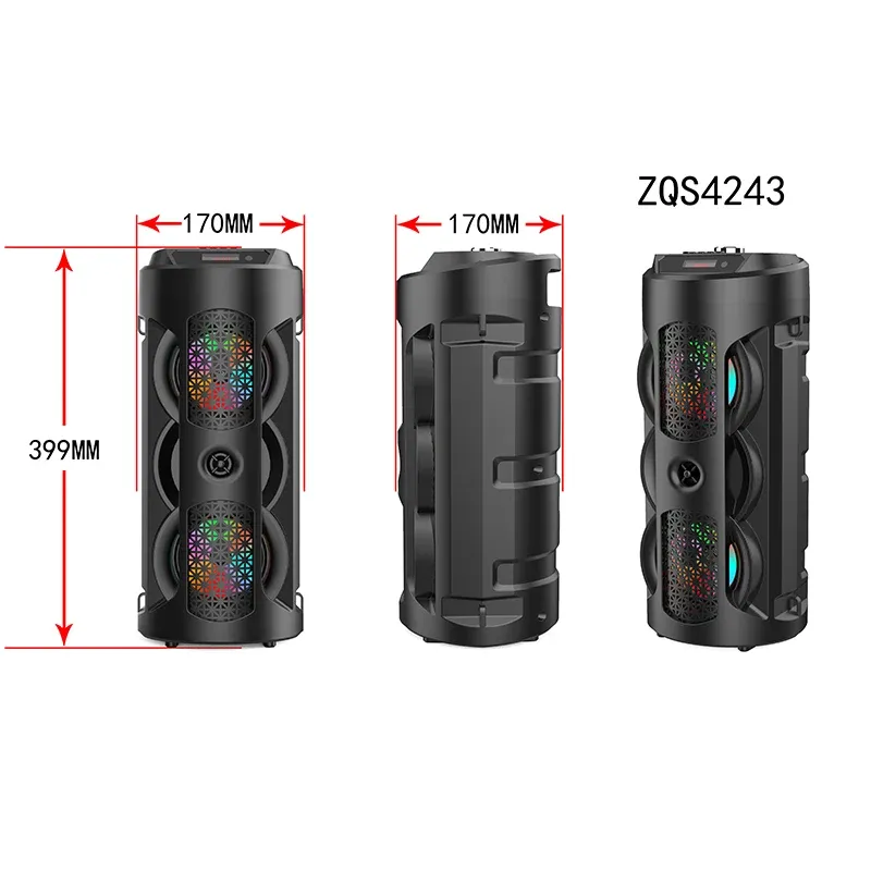 Enceinte Portable Sans Fil ZQS4243 - Son Haute Puissance & Effets Lumineux RGBimage 4