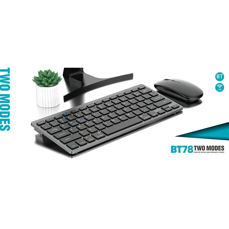Ensemble Clavier Souris Sans Fil BT78 – Combo Ultra-Mince pour Bureau & Business image 1