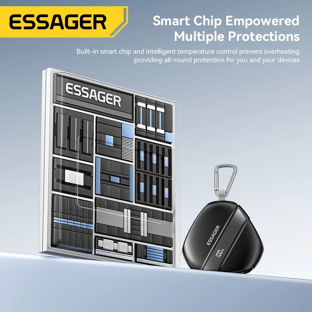 Essager PowerBank Pro 10000mAh – Batterie Externe avec Câble Rétractable & Charge Rapide 22.5W image 3