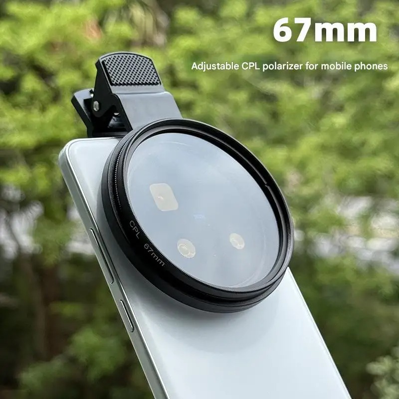 Filtre Polarisant CPL 67mm pour Smartphone – Verre Optique avec Clip Universelimage-2