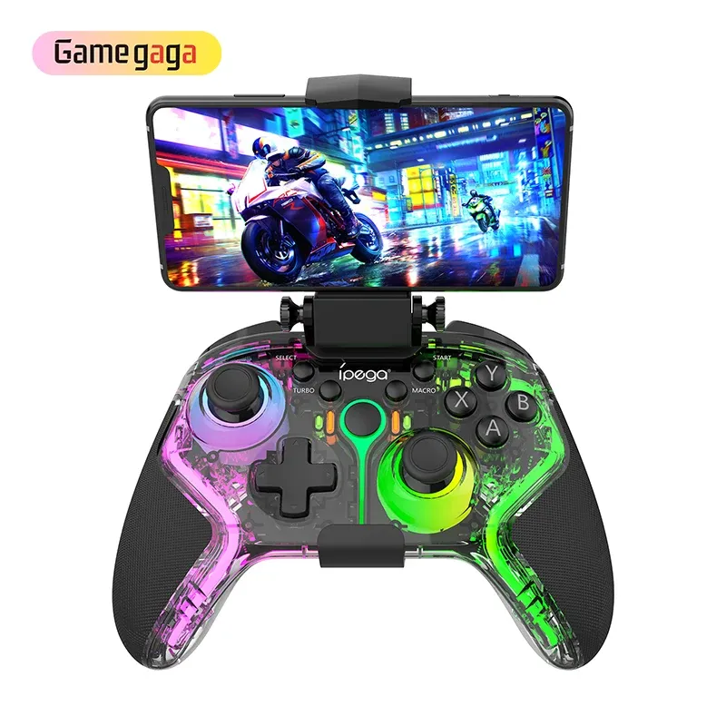 Gamegaga PG-9666 Wireless RGB Controller – Manette Sans Fil Bluetooth avec Éclairage RGB & Moteurs de Vibrationimage-2