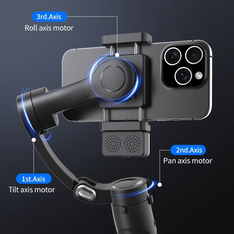 Gimbal Professionnel QAML M3pro+ – Stabilisation 3 Axes pour iPhone & Android image 3