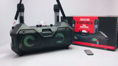 GENERALE - Haut-parleur Bluetooth sans fil avec lumière LED colorée et double micro sans fil.