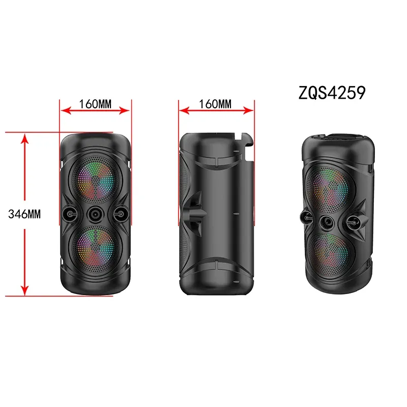 Haut-Parleur Portable ZQS4259 – Son Stéréo TWS & Double 4