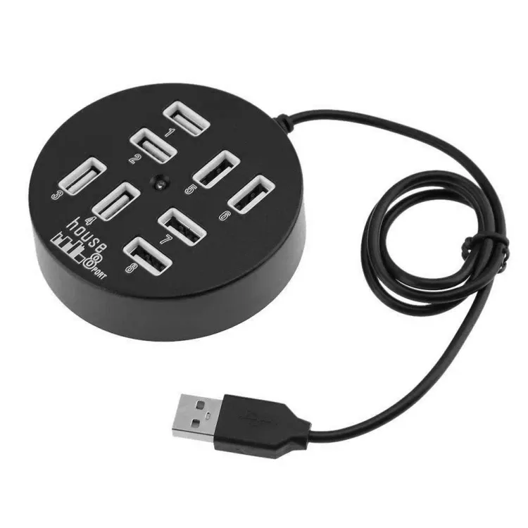 Hub USB 2.0 Circulaire – Expansion 8 Ports Haute Vitesse image 1