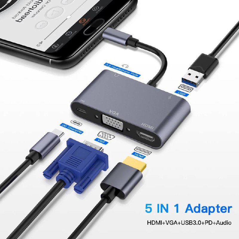 Hub USB 3.0 5 en 1 pour PC Portableimage-2