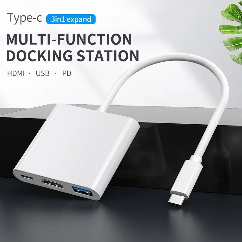 Hub USB-C 3-en-1 Premium – Sortie HDMI 4K, USB 3.0 et Charge PD 100Wimage-2