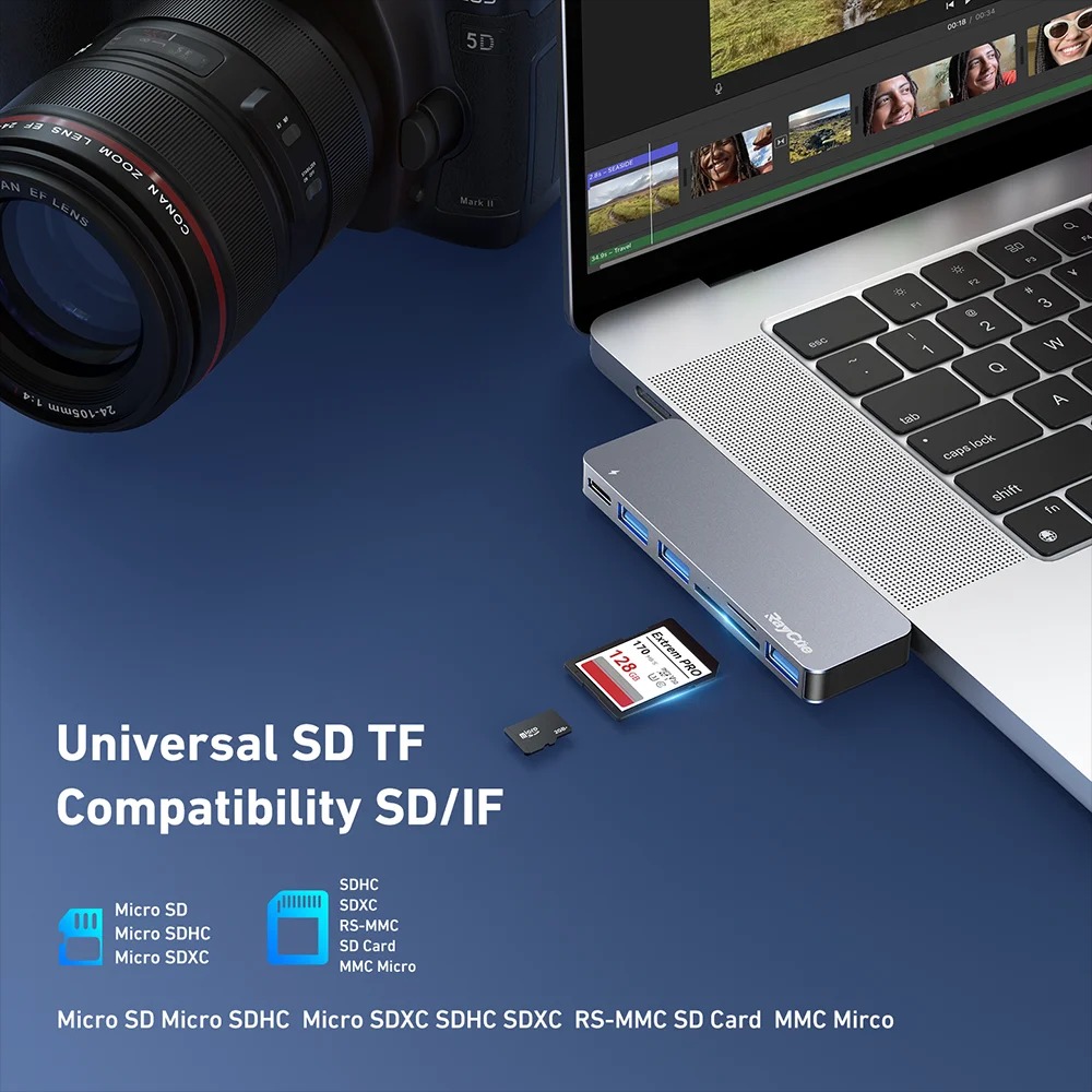 Hub USB-C 6-en-1 Aluminiumimage 4