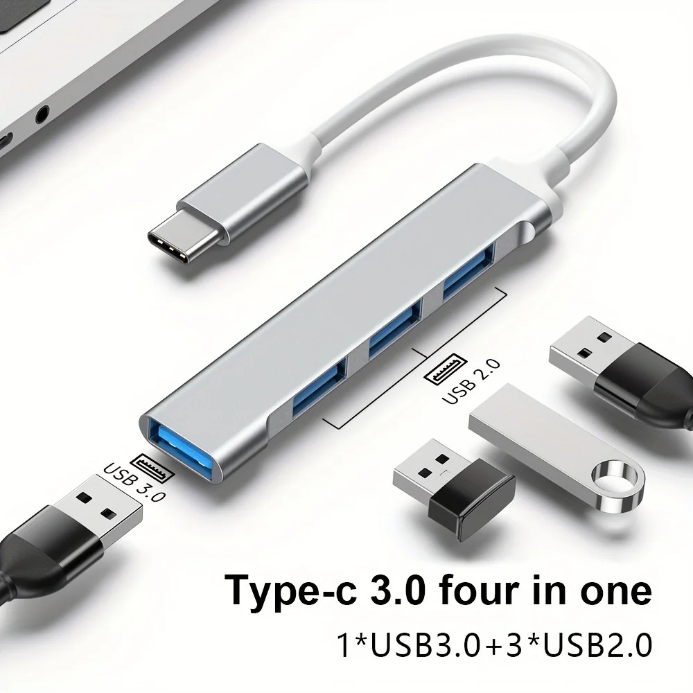 Hub USB Type-C 4 Ports 3.0 Ultra-Rapide – Multi Splitter Plug & Play pour MacBook, PC et Mobileimage 4