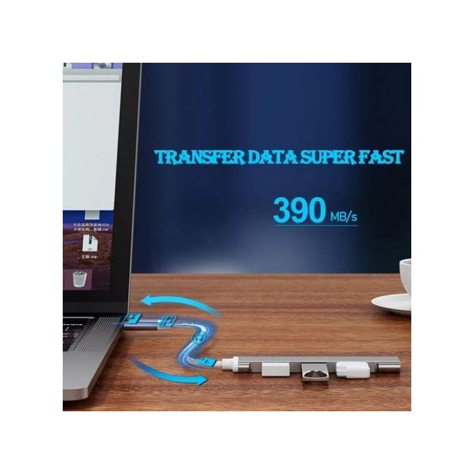 Hub USB Type C vers 4 Ports – Adaptateur USB 3.0 Haute Vitesse & USB 2.0 – Compatible MacBook, PC et iPad. image 3