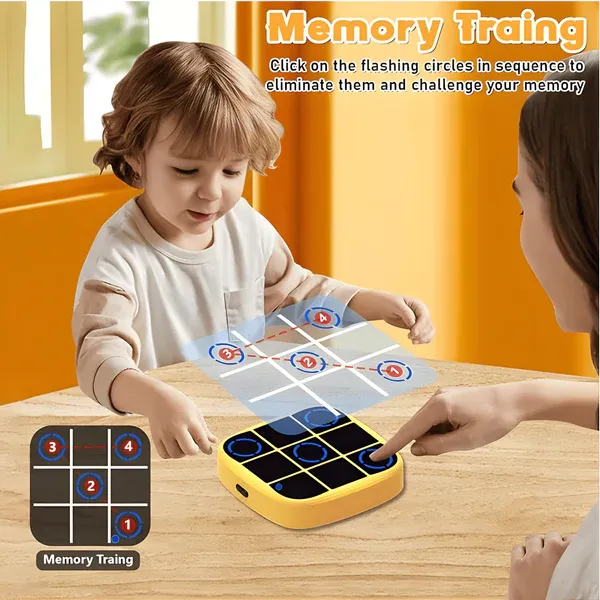 MINIX 3 en 1 – Jeu Électronique Portable Tic Tac Toe | Mini Console Éducative qui Stimule Mémoire & Réflexeimage 4