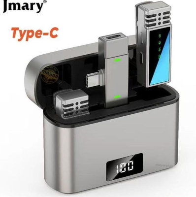 Jmary MW-15 Microphone Sans Fil Double – Connecteur Type-C & Boîtier 48h