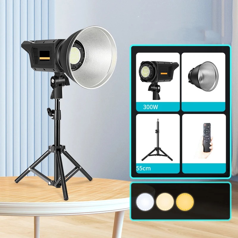 Kit d'Éclairage de Photographie 300W LED Professionnel – Lampe Équilibrée Studio Vidéo, 3000-6000K, 3 Couleurs de Lumièreimage-2