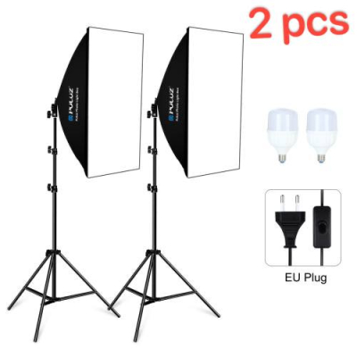 GENERALE - Kit d'Éclairage de Photographie PULUZ 50x70cm avec 2 Tripied 2m et 2 Lampes