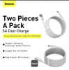 Kit de 2 Câbles Baseus USB-C vers Lightning 20W – Charge Ultra Rapide (1.5M, Blanc) image 1