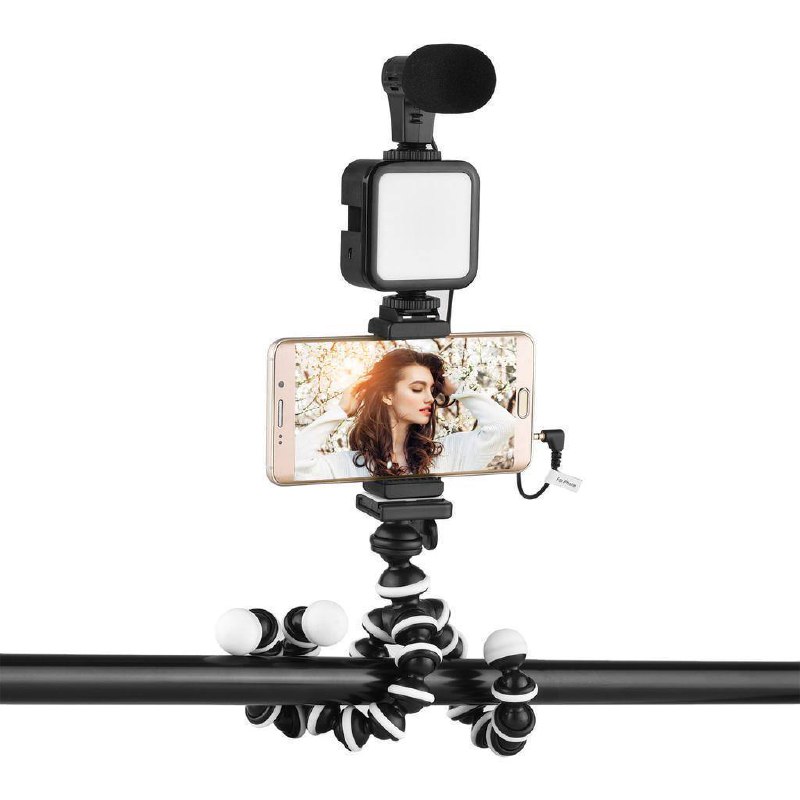 Kit De Streaming et Vlogging Avec Support De Téléphone - Media-shopping.ma