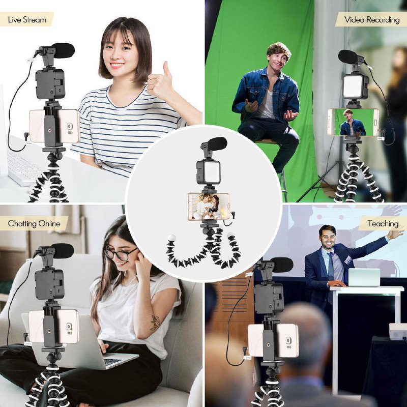 Kit De Streaming et Vlogging Avec Support De Téléphoneimage-2