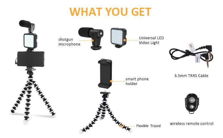 Kit De Streaming et Vlogging Avec Support De Téléphoneimage 4