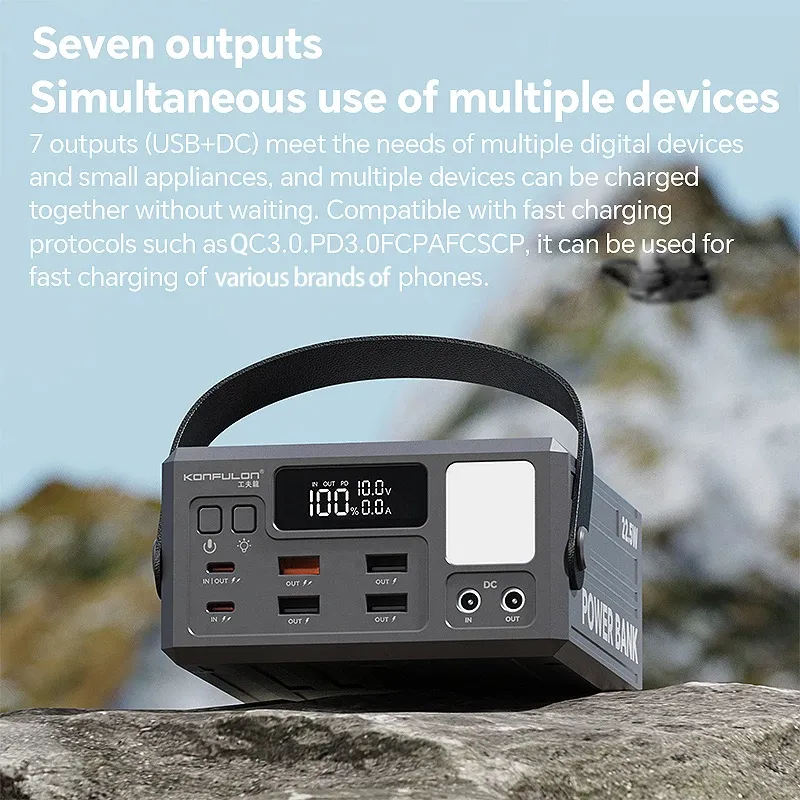 Konfulon 100000mAh Fast Charge Edition – Power Bank Colossal Li-Polymère avec Affichage Numérique LCD pour Smartphones & Tablettes image 3