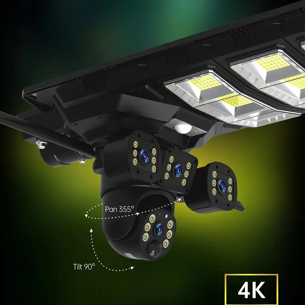 Lampadaire Solaire Sécurité 2-en-1 — Éclairage LED Autonome & Caméra de Surveillance Wi-Fiimage 4