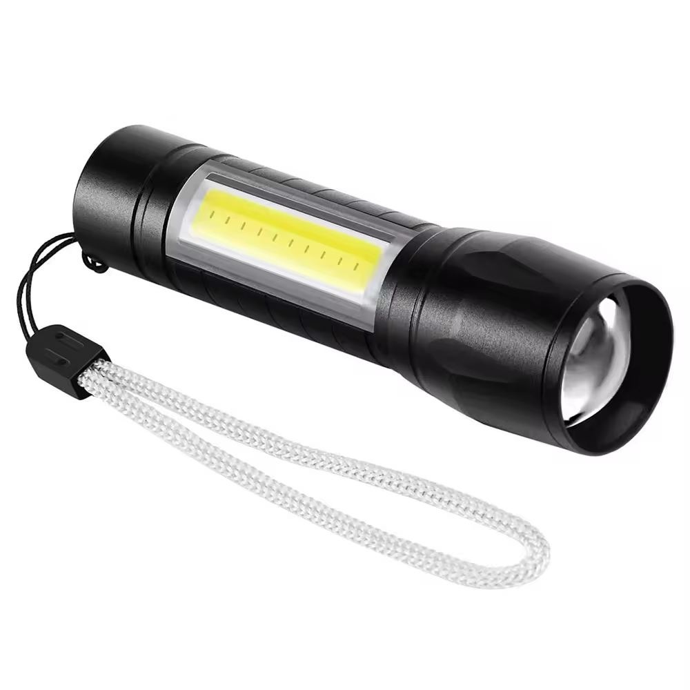 GENERALE - Lampe de Poche LED COB Rechargeable avec 5 Mode d'Éclairage