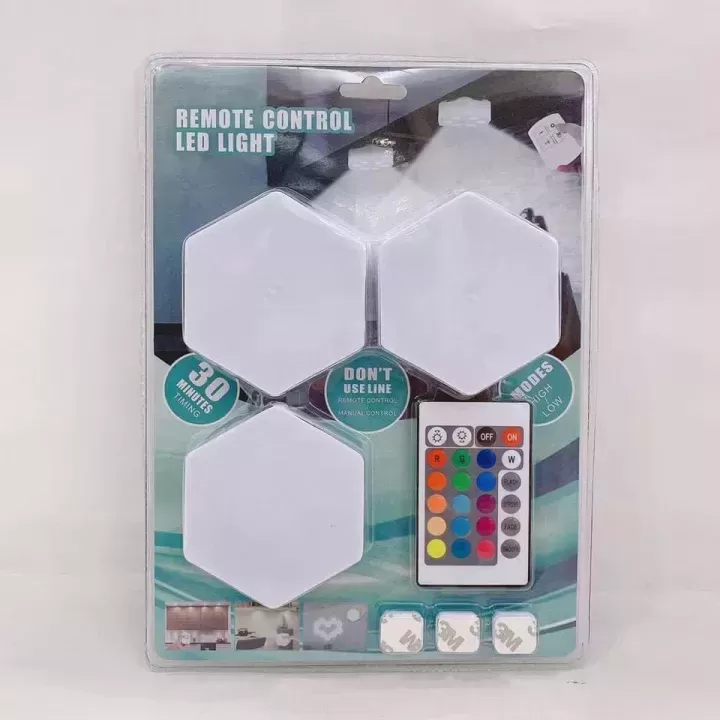 Lampe LED Hexagonale RGB Tactileimage-2
