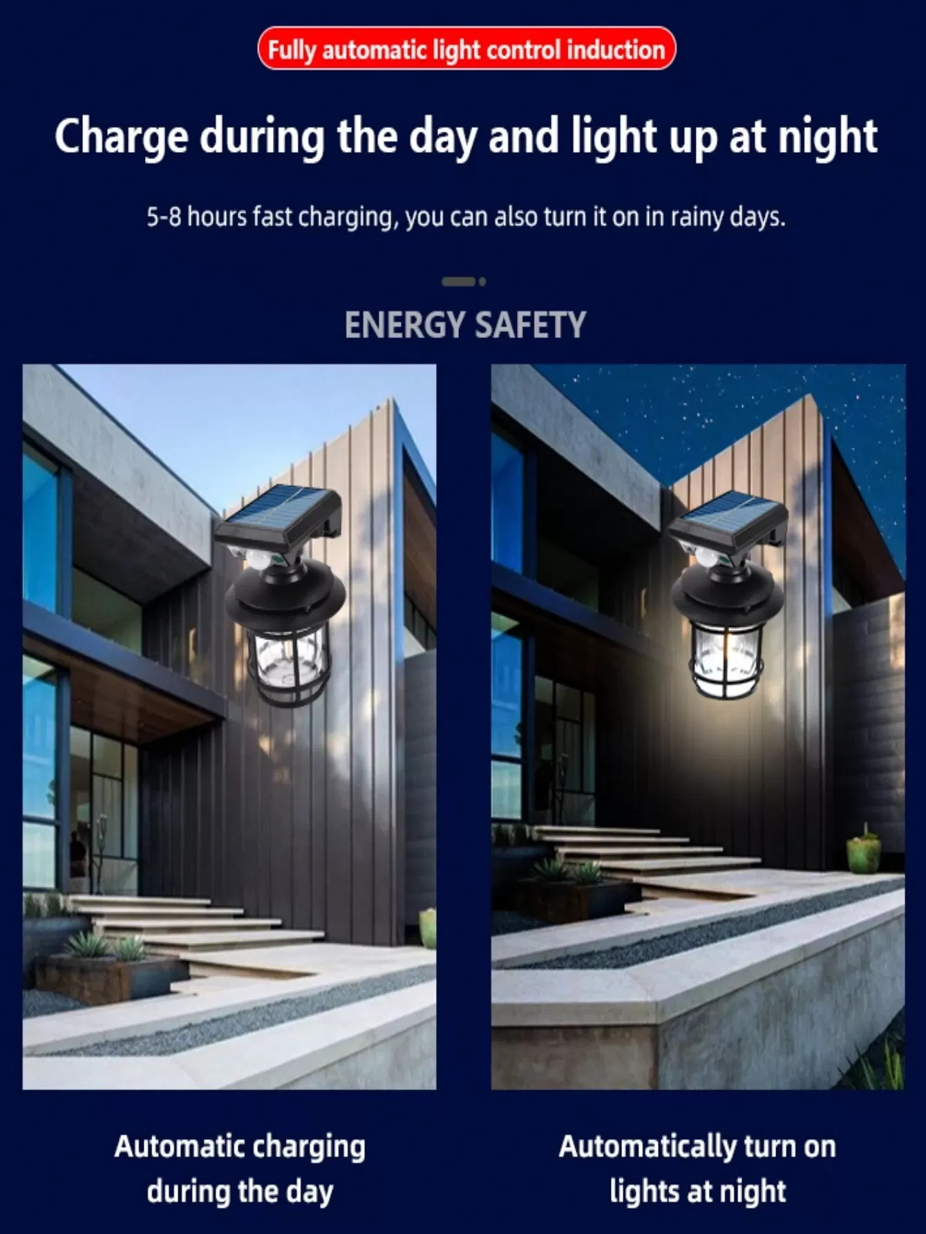 Lampe Solaire Extérieur Étanche avec Détecteur de Mouvementimage-2