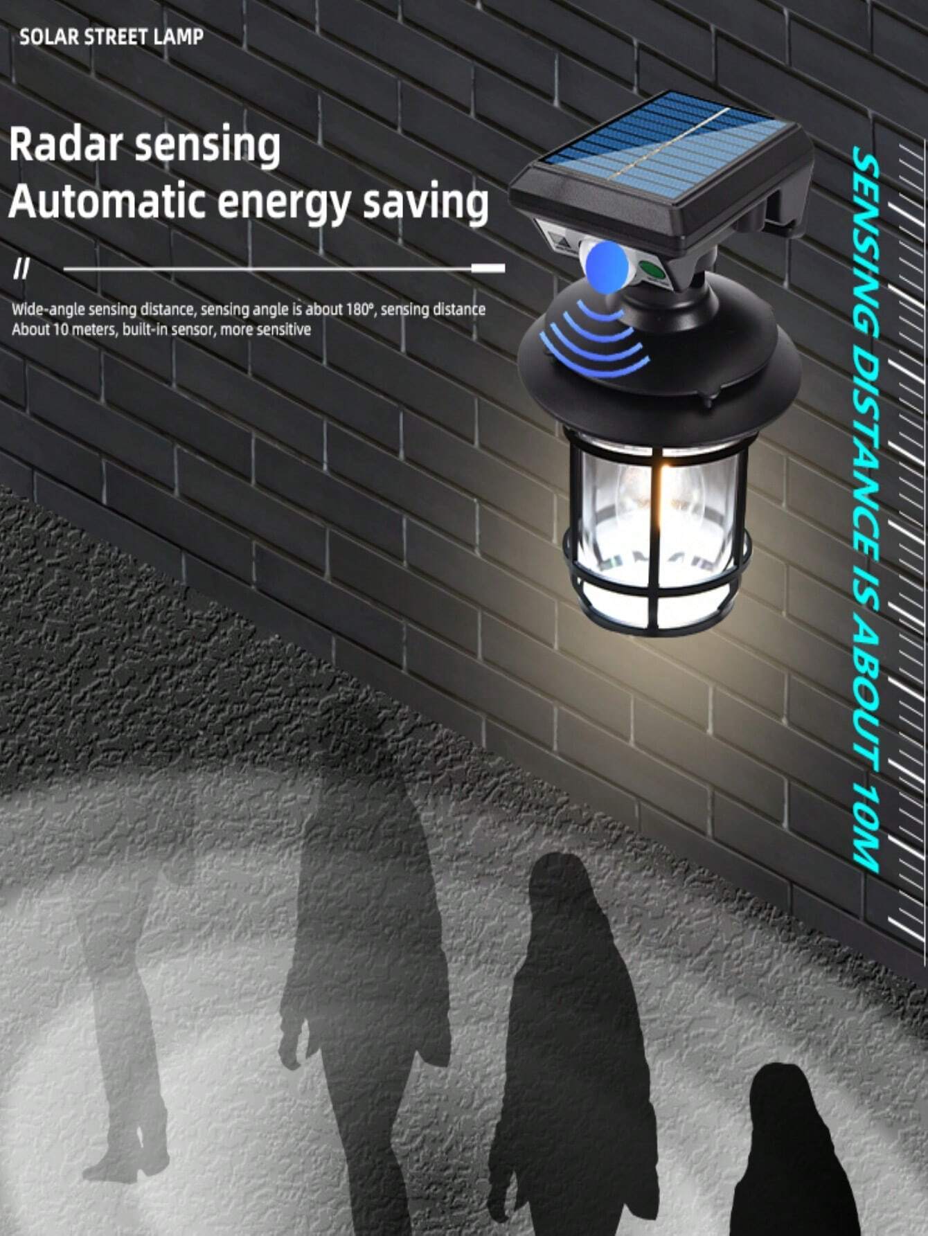Lampe Solaire Extérieur Étanche avec Détecteur de Mouvement image 3