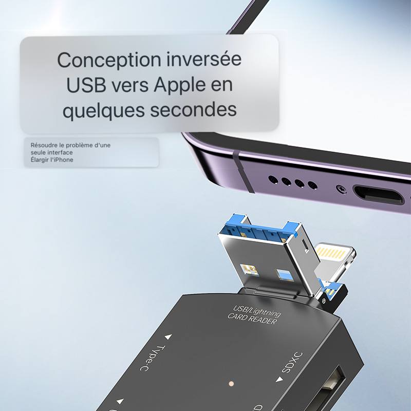 Lecteur de Cartes SD Universel Multifonction image 3