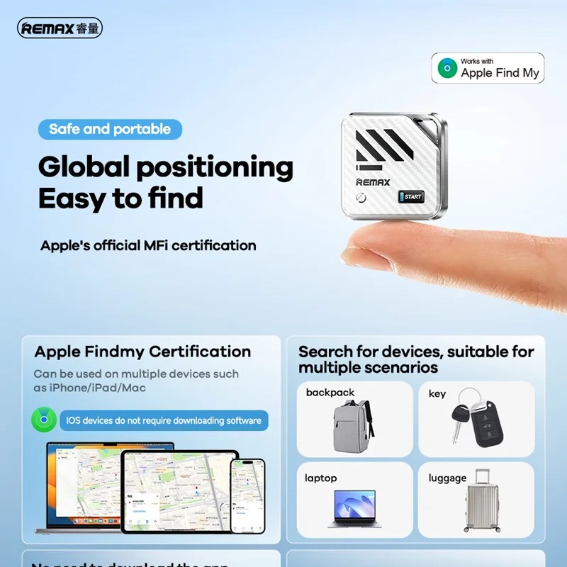 Localisateur Anti-Perte REMAX – Tracker Bluetooth pour Clés, Animaux et Bagagesimage-2