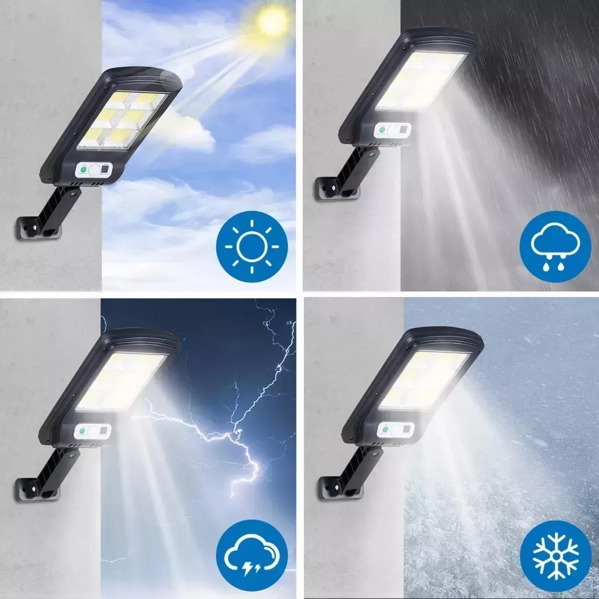Lumière Solaire Murale Extérieure JAMIEWIN – 120 LED, Détecteur de Mouvementimage-2