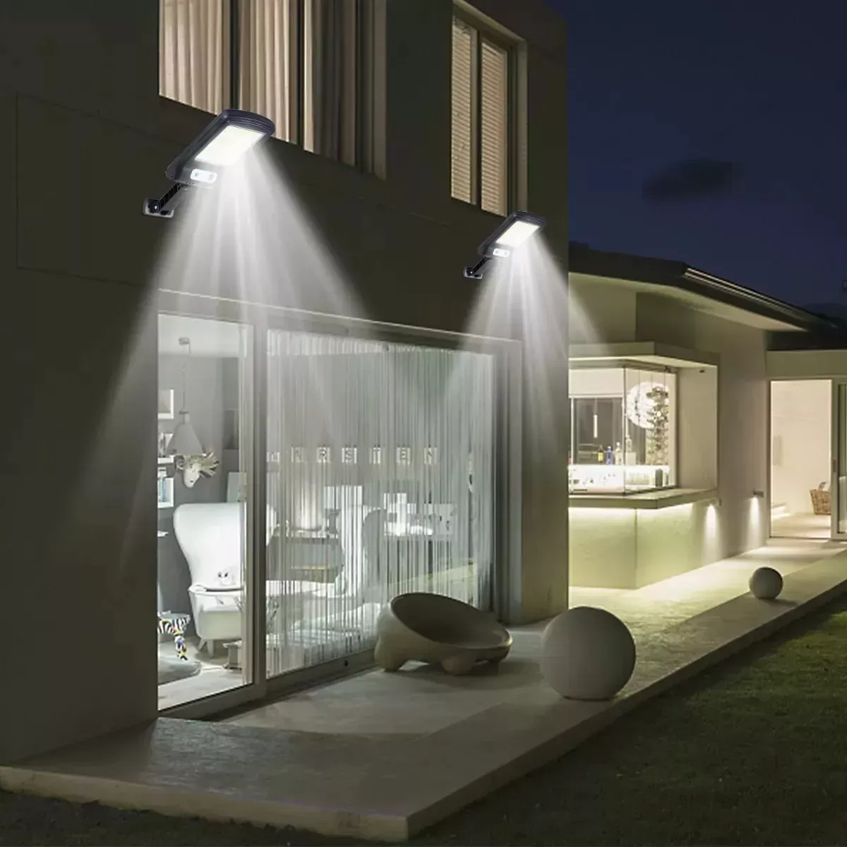 Lumière Solaire Murale Extérieure JAMIEWIN – 120 LED, Détecteur de Mouvement image 3