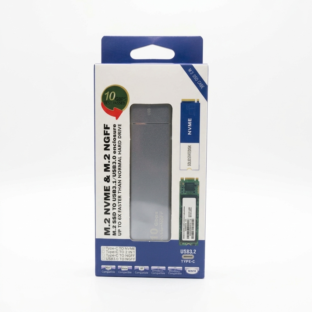 M.2 NVMe & NGFF SpeedDrive Pro – Boîtier Externe SSD M.2 Double Protocole USB 3.2 Gen 2 (10 Gbps) image 1