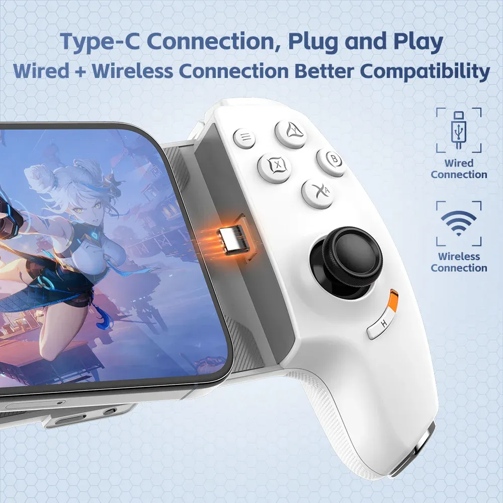 Manette de Jeu Mobile Gamwing AoBing Max – Manette Type-C Filaire & Bluetooth, Latence Zéro pour Android et iOS image 3