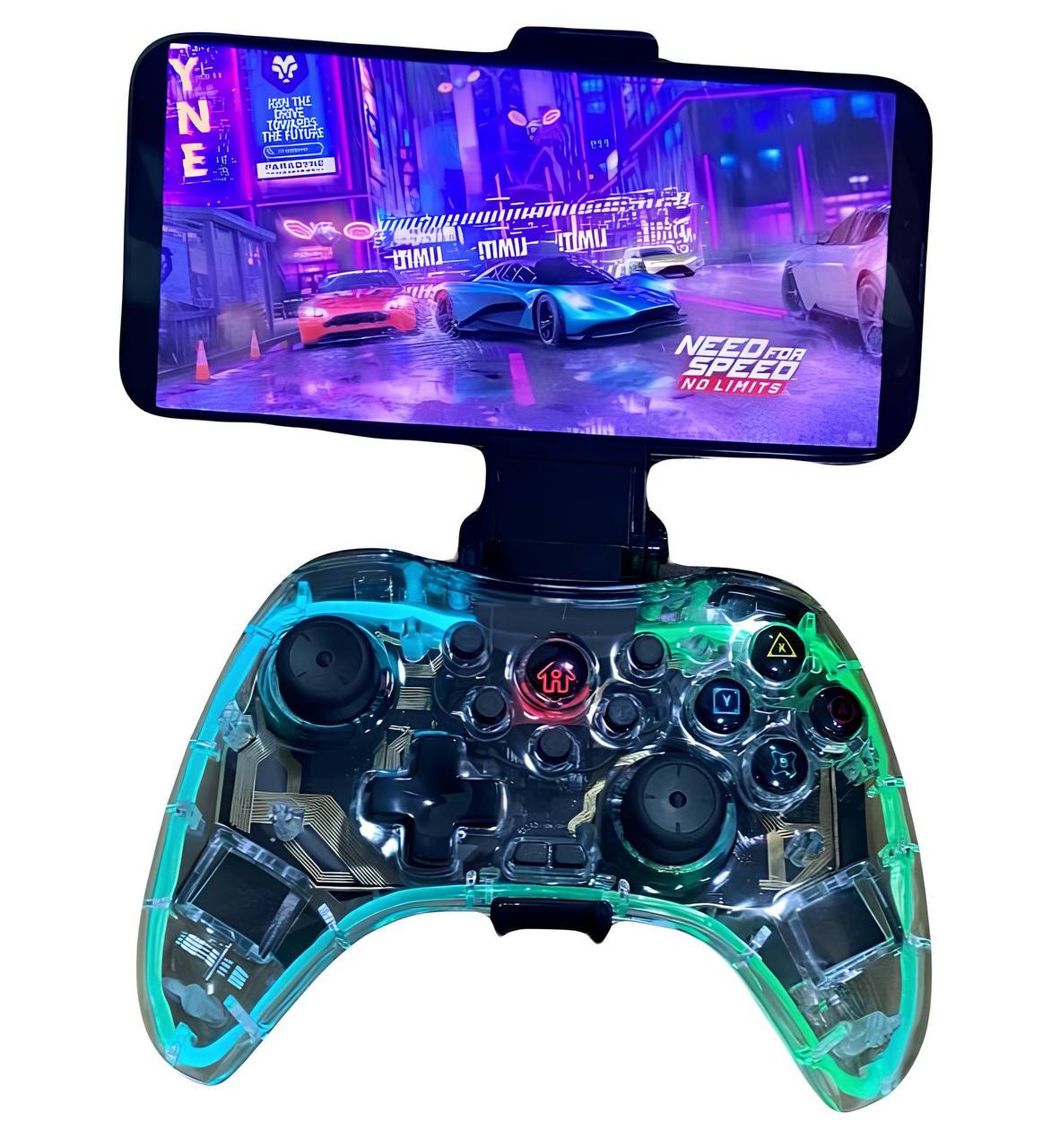 Manette de Jeu sans fil Bluetooth RGB pour Android, iOS, PC et PS3/PS4.