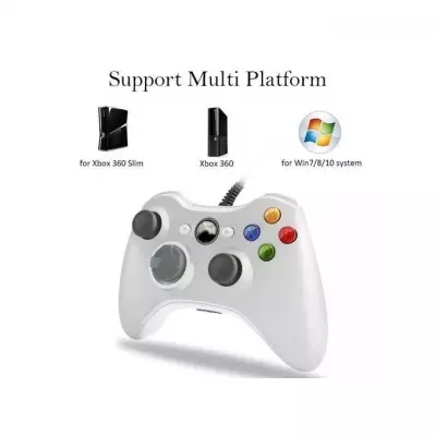 GENERALE - Manette Xbox 360 Manette Filaire Blanche / XBOX 360 / PC WIN 7 10