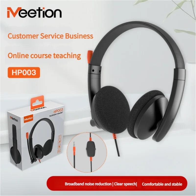 Meetion HP003U – Casque Filaire Professionnel avec Réduction du Bruit