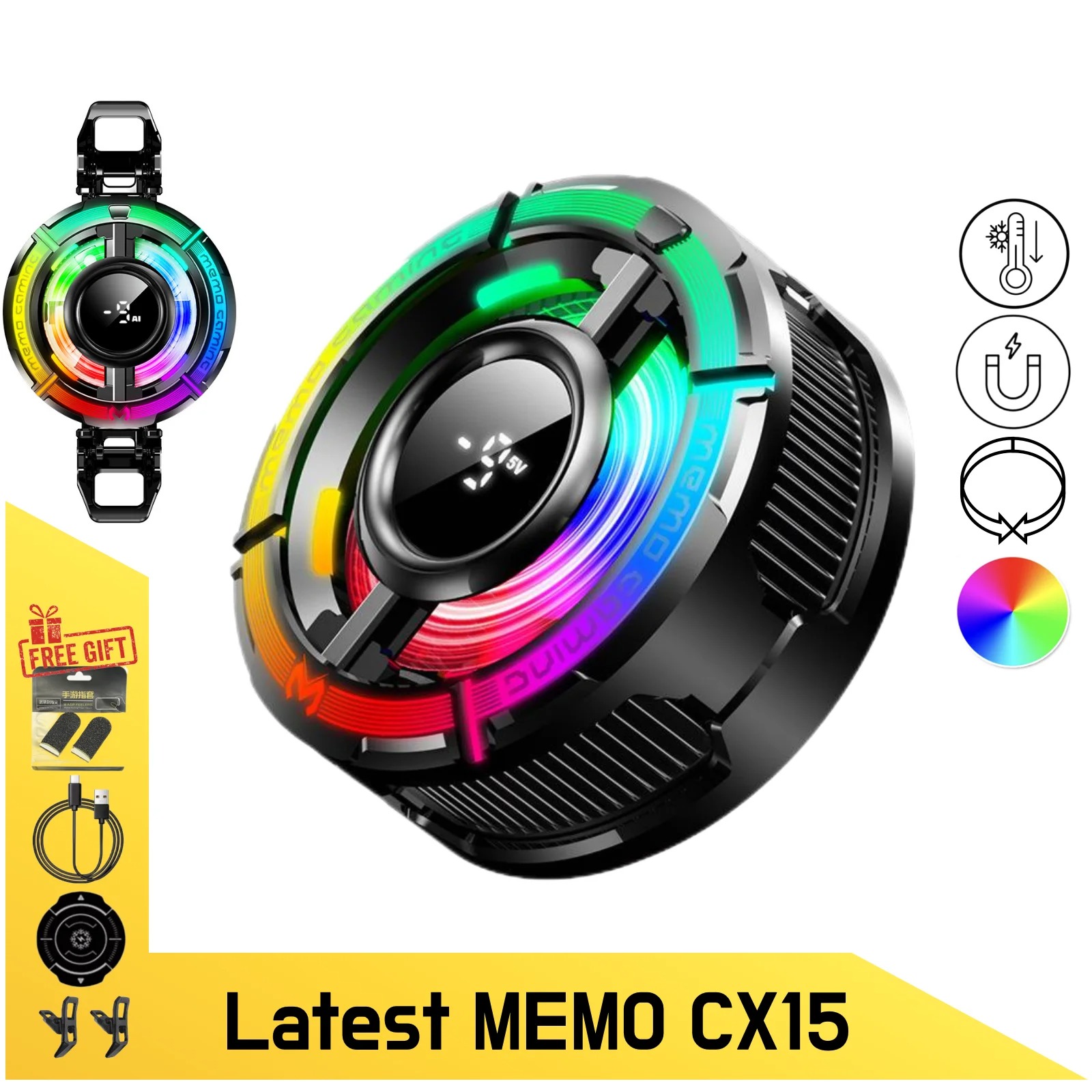 MEMO CX15 – Refroidisseur de Téléphone à Semi-conducteur pour Gaming image 1