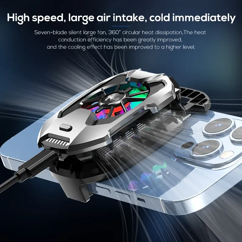GENERALE - Memo DLA8 Basic Cooler – Système de Refroidissement Actif à 3 Niveaux pour Smartphone Gaming