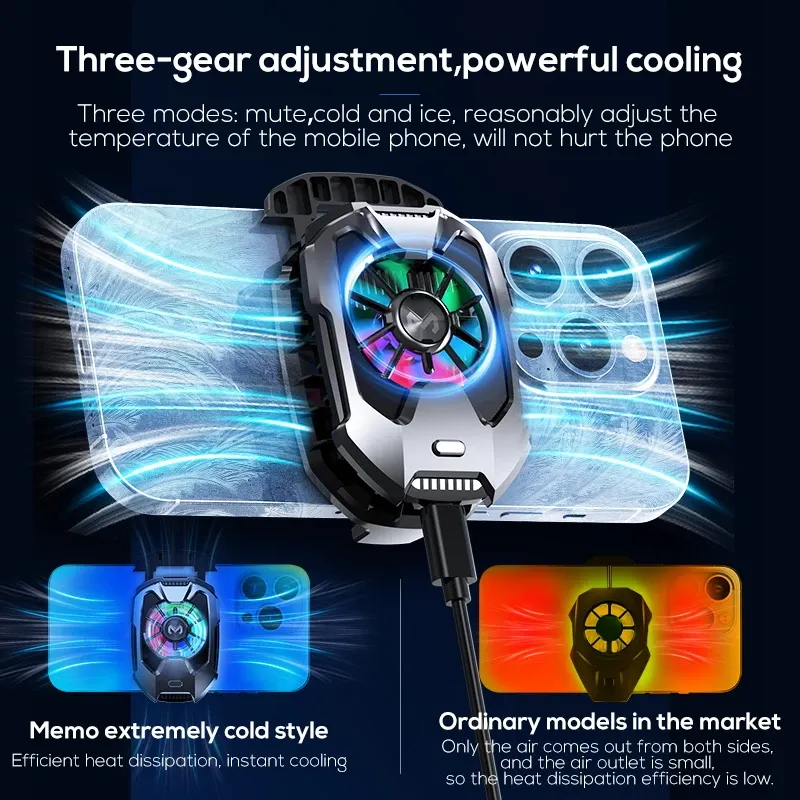 Memo DLA8 Basic Cooler – Système de Refroidissement Actif à 3 Niveaux pour Smartphone Gamingimage-2
