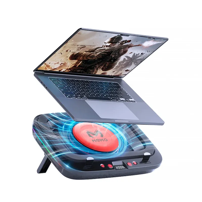 MEMO FL08 RGB – Refroidisseur pour Ordinateur Portable à Ventilation Compressée