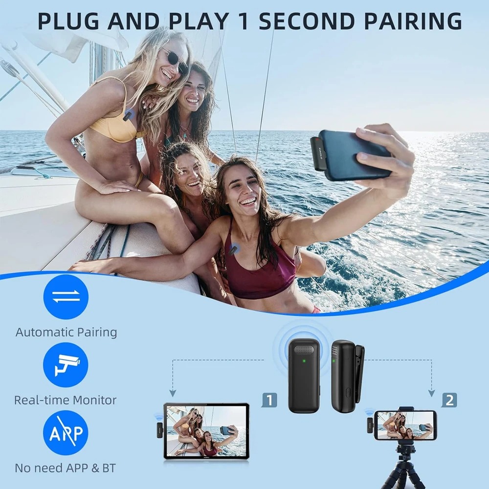 Micro Cravate Sans Fil avec Étui de Chargement    Royal MC-01 image 3