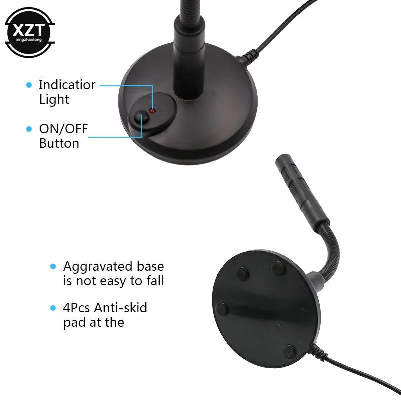 Microphone de Bureau USB Ajustable à 360 degrésimage-2